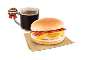 Bacon, Egg, & Cheese Sandwich w/ Drink