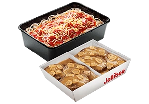 6-pc. Burger Steak w/ Jolly Spaghetti Family Pan
