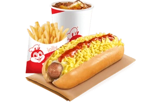 Cheesy Classic Jolly Hotdog w/ Fries & Drink
